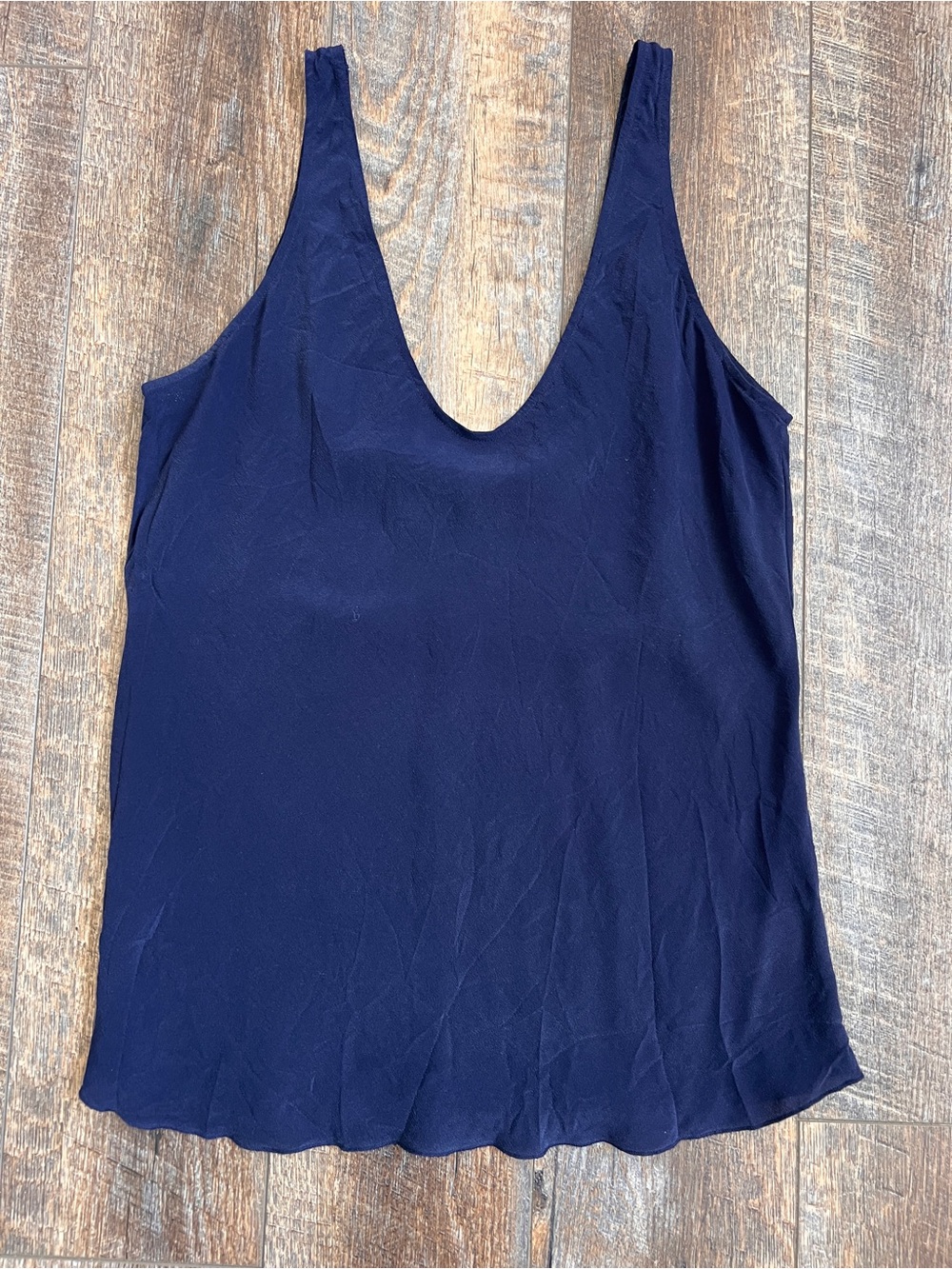 Babaton Navy Scoop-Back Silk-Blend Camisole